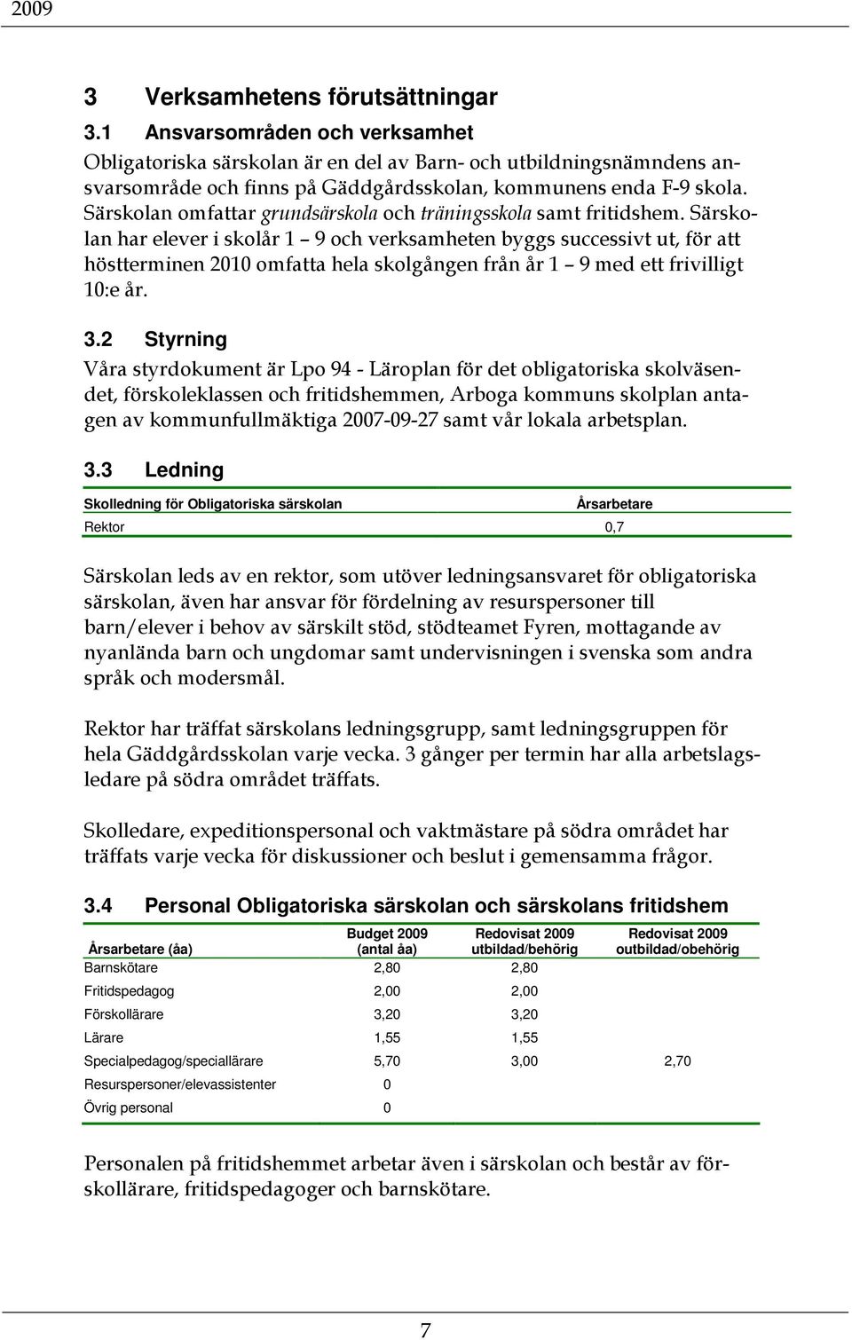 Särskolan omfattar grundsärskola och träningsskola samt fritidshem.