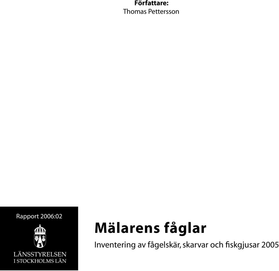 Mälarens fåglar Inventering