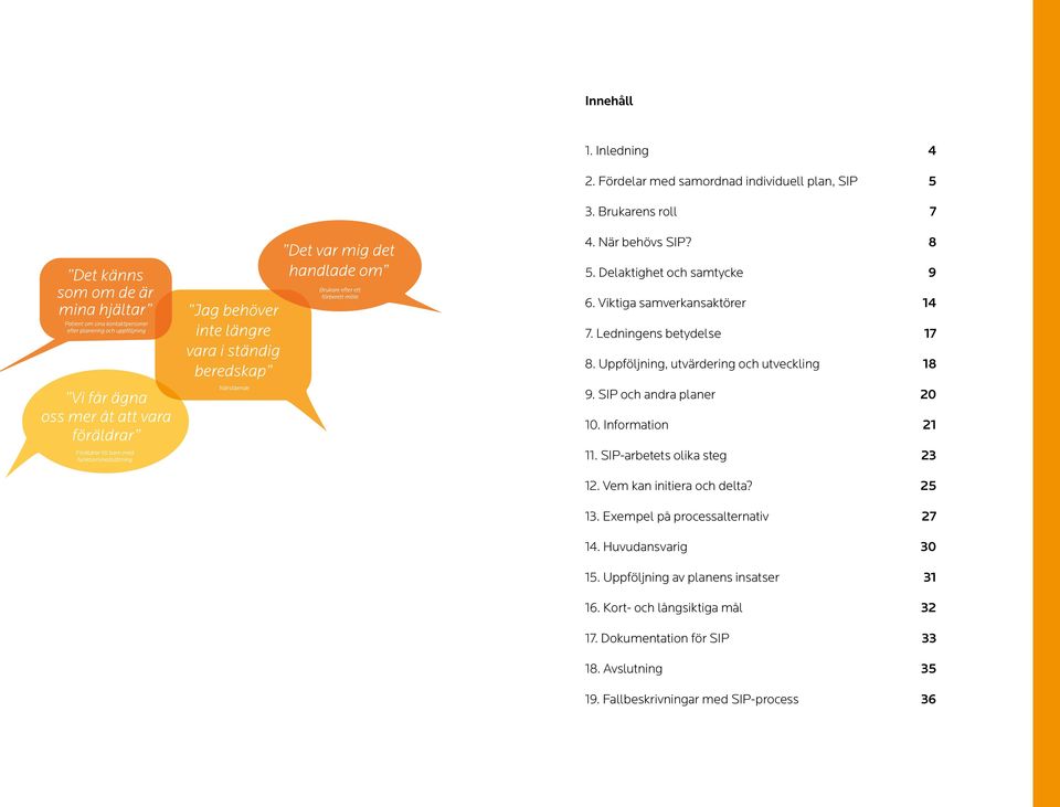 SIP och andra planer 20 10. Information 21 11. SIP-arbetets olika steg 23 12. Vem kan initiera och delta? 25 13.