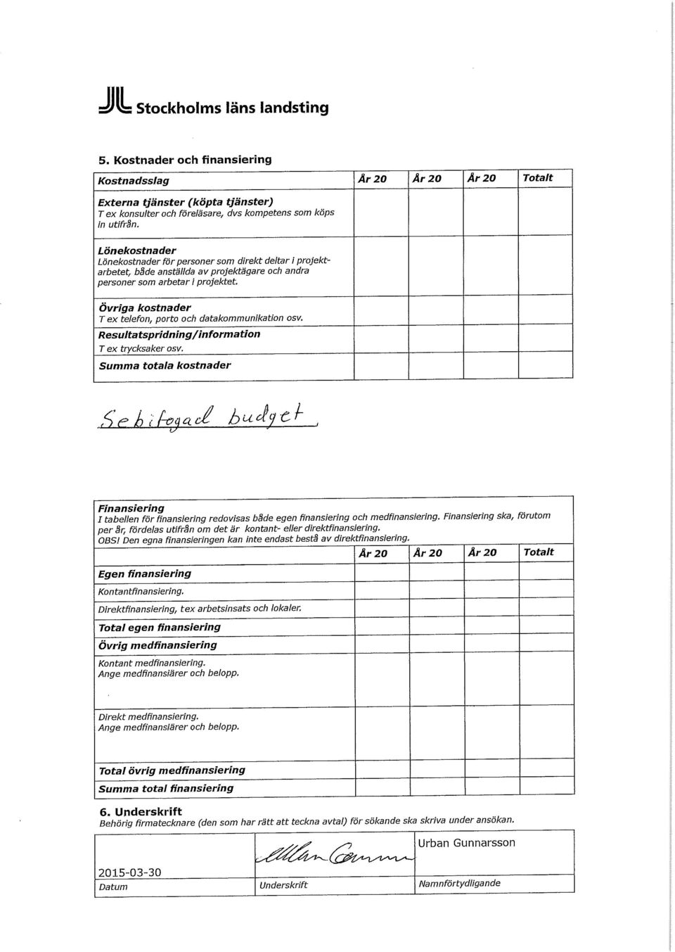 Övriga kostnader T ex telefon, porto och datakommunikation osv. Resultatspridnlng/in formation T ex trycksaker osv.