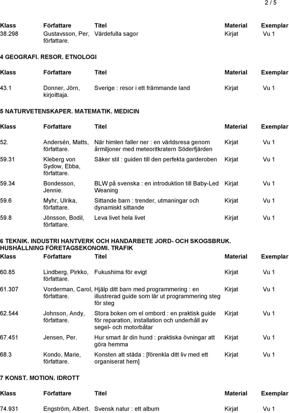 8 Jönsson, Bodil, När himlen faller ner : en världsresa genom årmiljoner med meteoritkratern Söderfjärden Säker stil : guiden till den perfekta garderoben BLW på svenska : en introduktion till