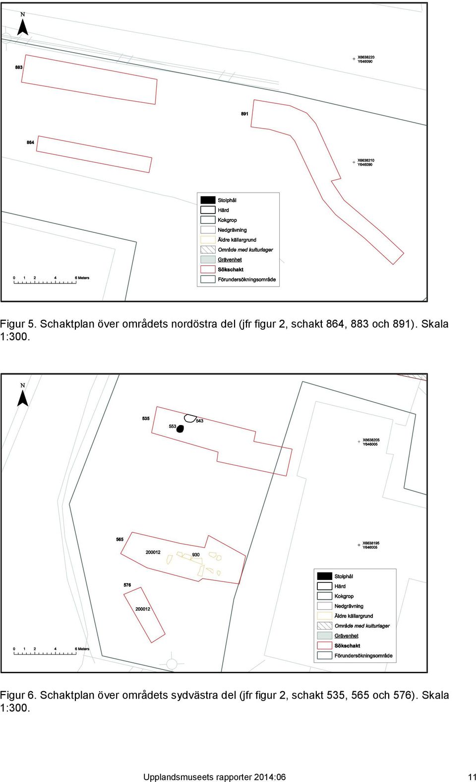864, 883 och 891). Skala 1:300. Figur 6.
