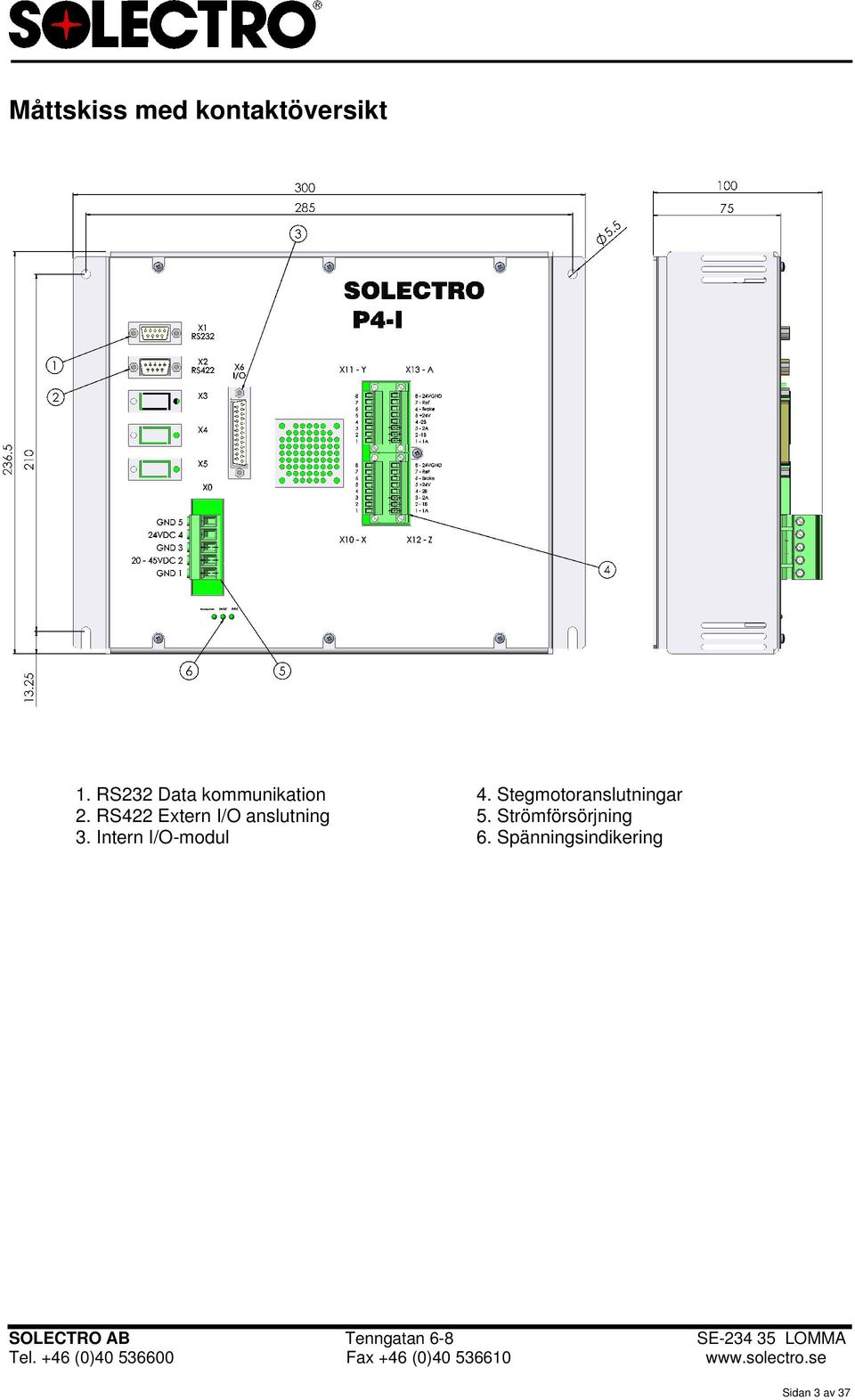 Stegmotoranslutningar 2.