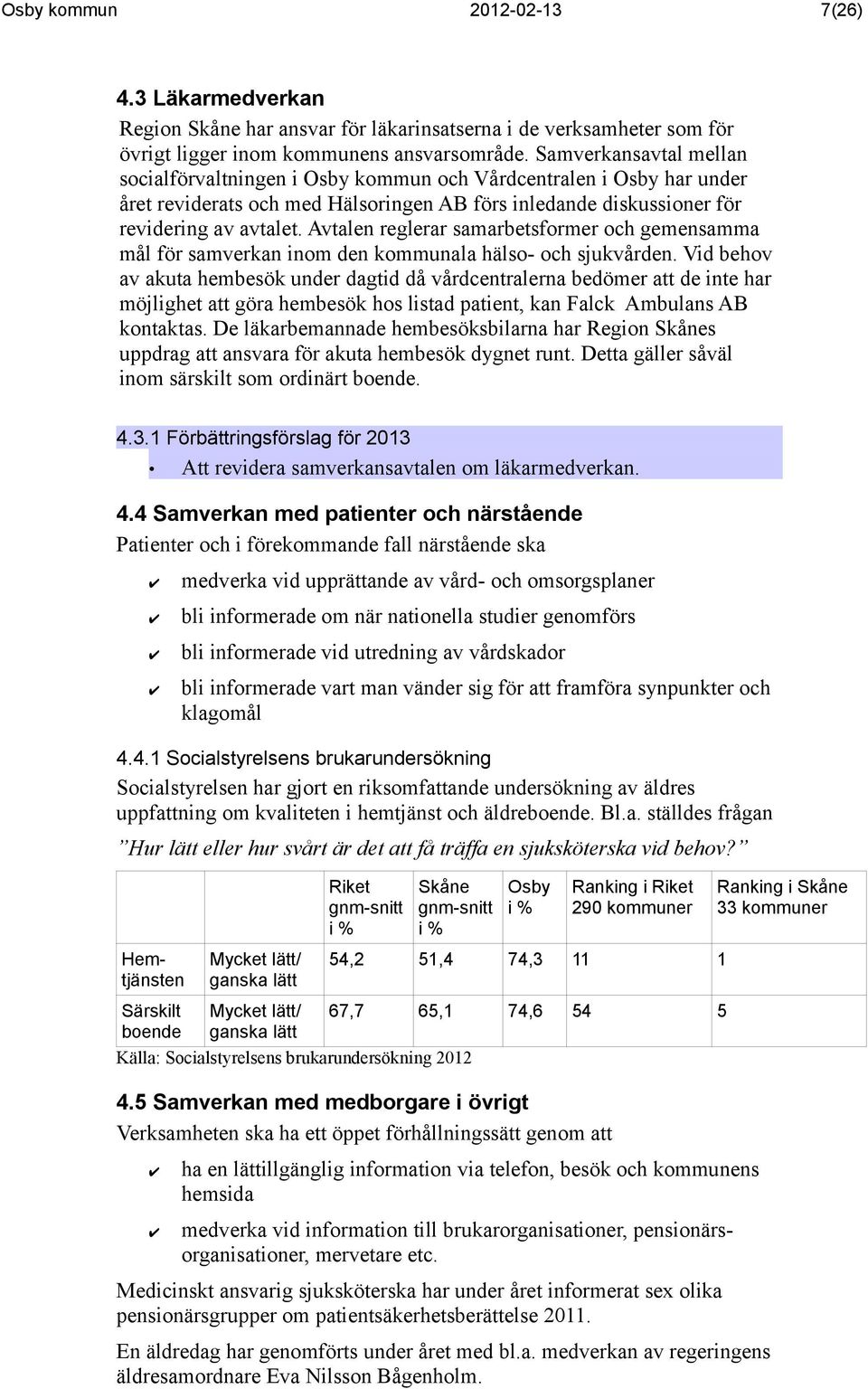 Avtalen reglerar samarbetsformer och gemensamma mål för samverkan inom den kommunala hälso- och sjukvården.