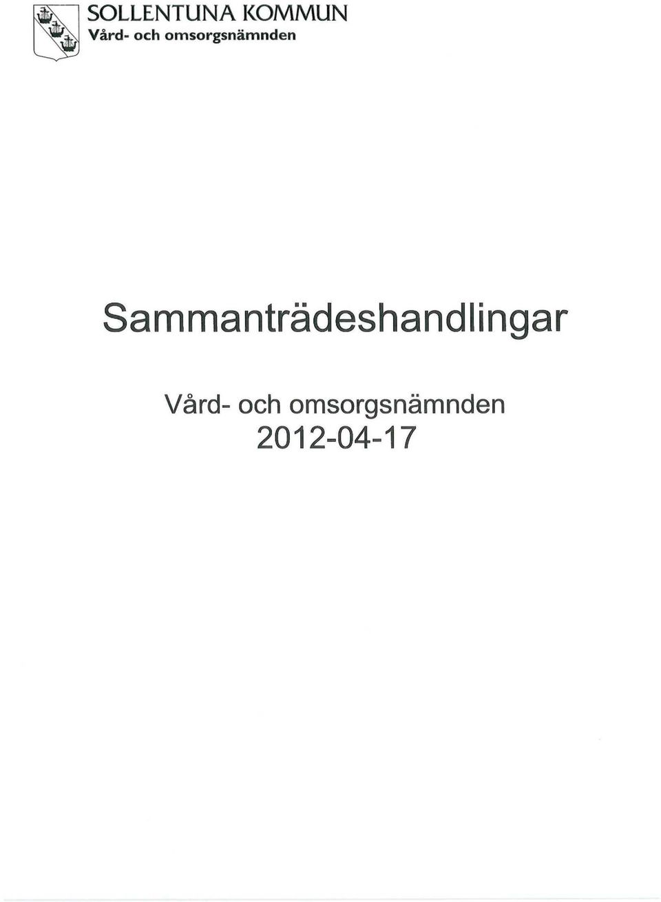 Sammanträdeshandlingar