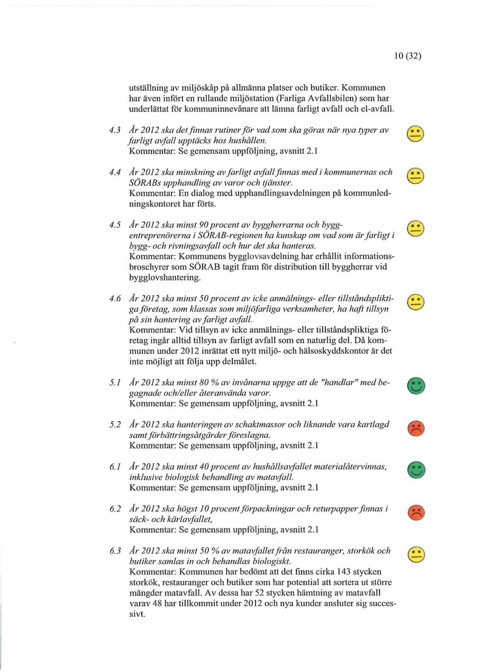3 År 2012 ska det finnas rutiner för vad som ska göras när nya typer av farligt avfall upptäcks hos hushållen. 4.
