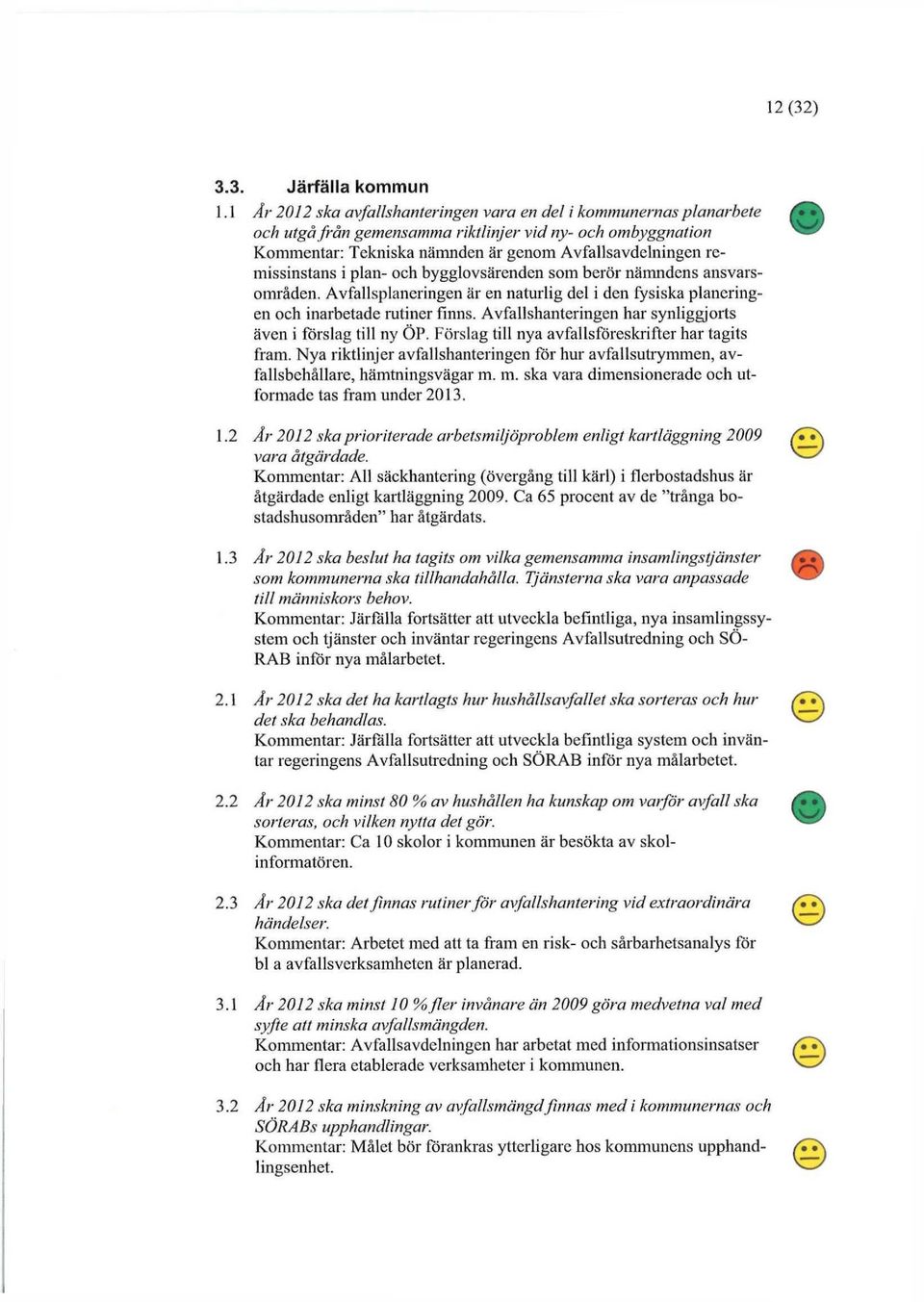 och bygglovsärenden som berör nämndens ansvarsområden. Avfallsplancringen är en naturlig del i den fysiska planeringen och inarbetade rutiner fmns.
