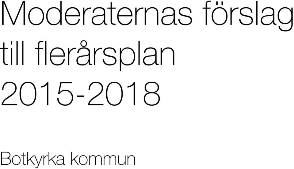 flerårsplan