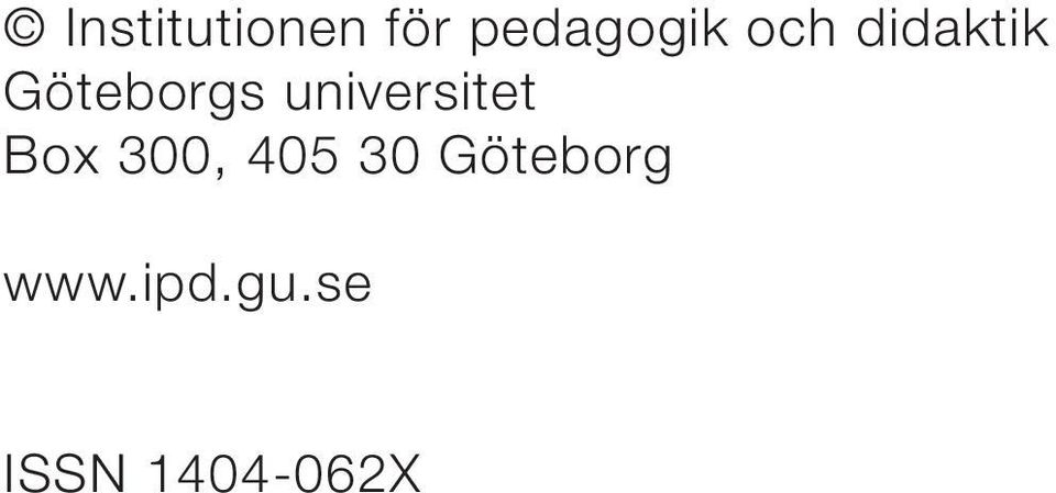 universitet Box 300, 405 30