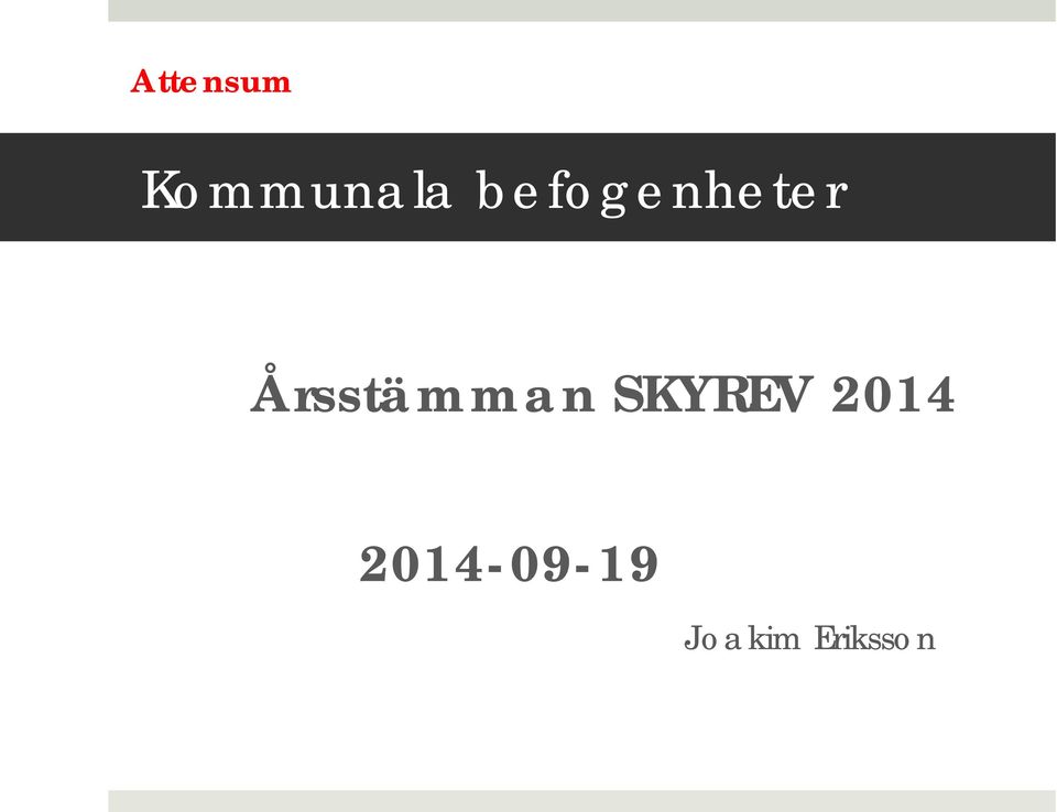 Årsstämman SKYREV