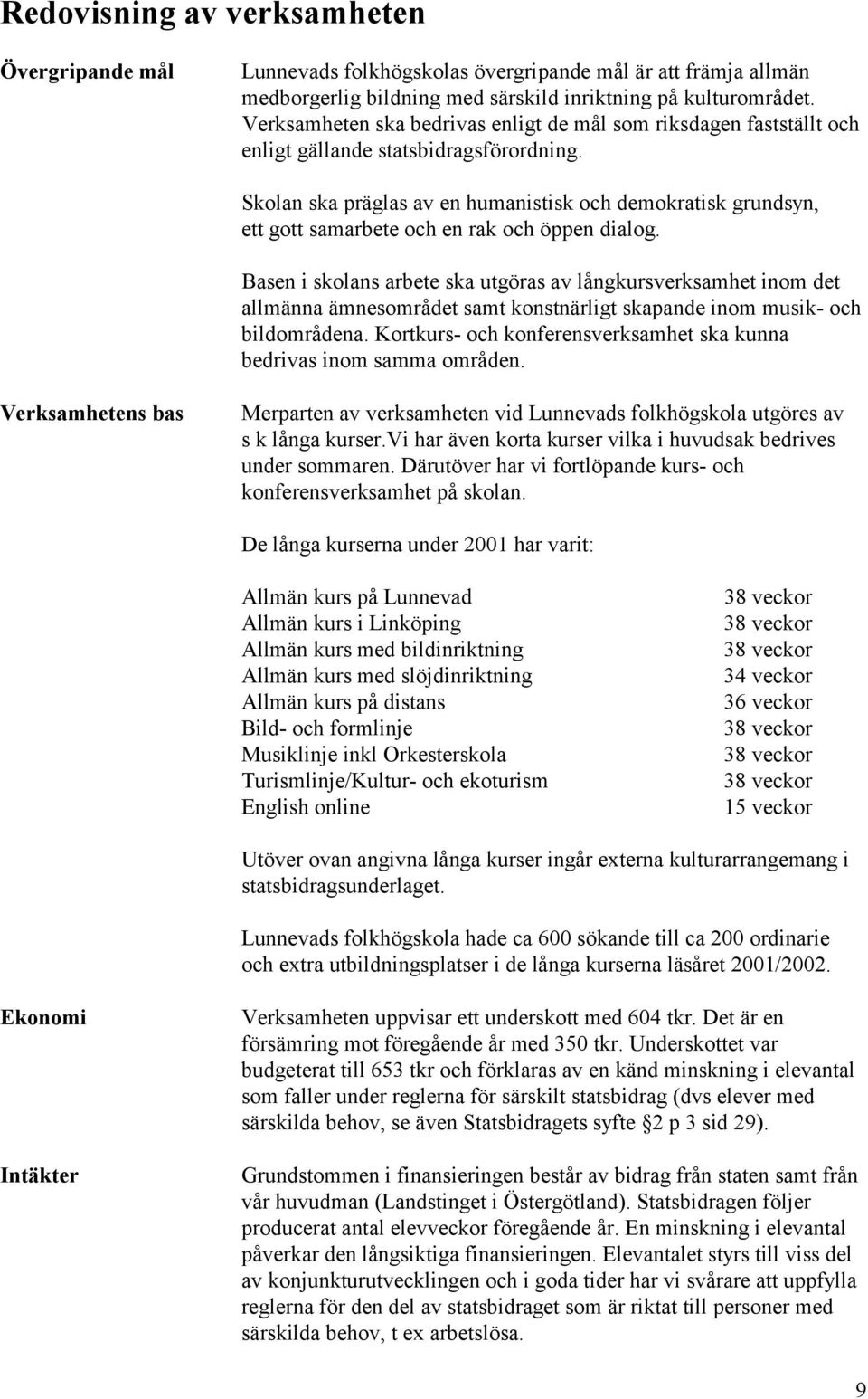 Skolan ska präglas av en humanistisk och demokratisk grundsyn, ett gott samarbete och en rak och öppen dialog.