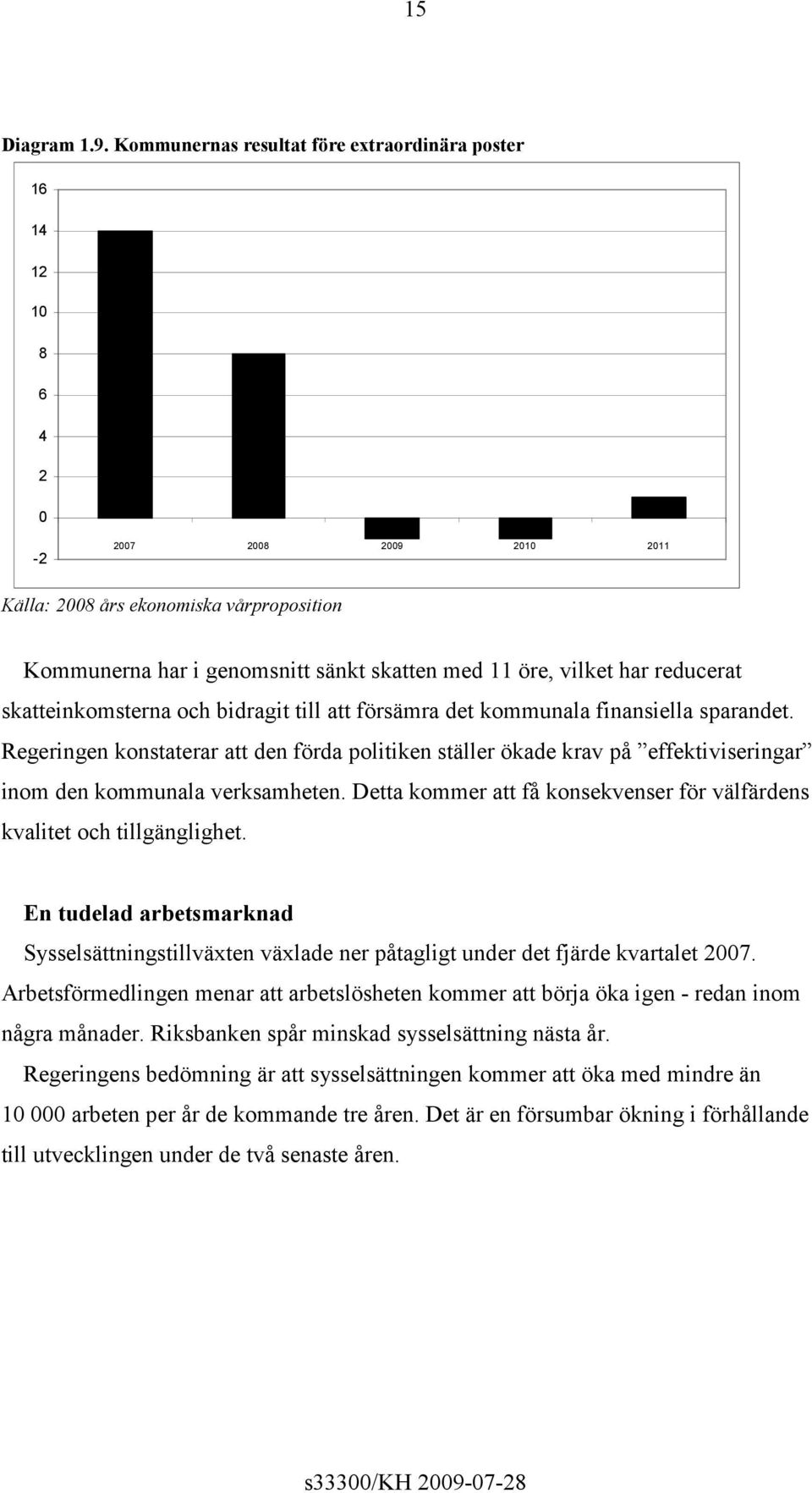 har reducerat skatteinkomsterna och bidragit till att försämra det kommunala finansiella sparandet.