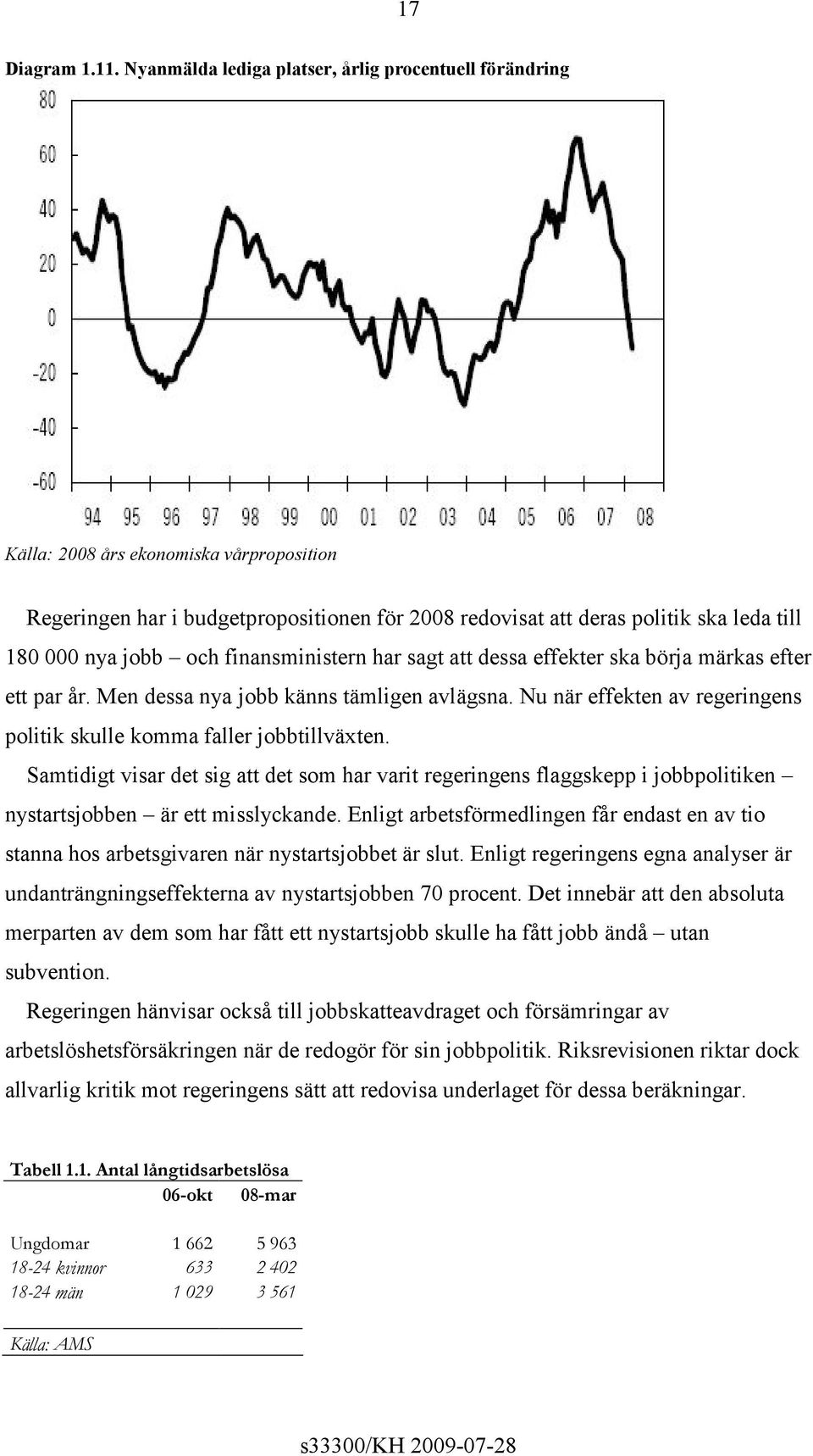 jobb och finansministern har sagt att dessa effekter ska börja märkas efter ett par år. Men dessa nya jobb känns tämligen avlägsna.