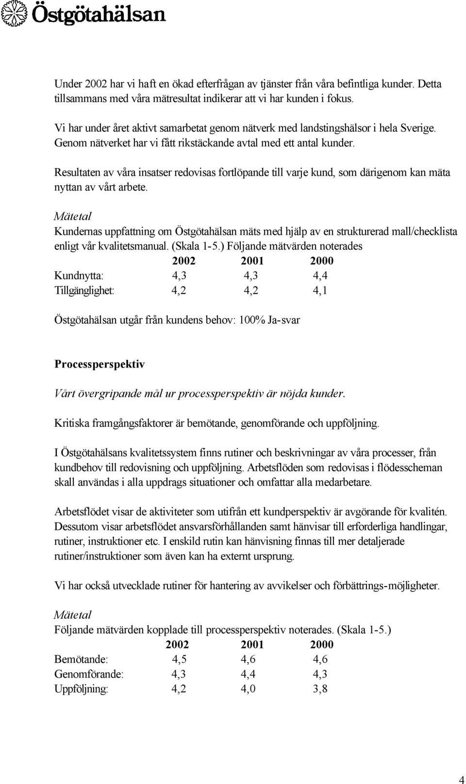 Resultaten av våra insatser redovisas fortlöpande till varje kund, som därigenom kan mäta nyttan av vårt arbete.