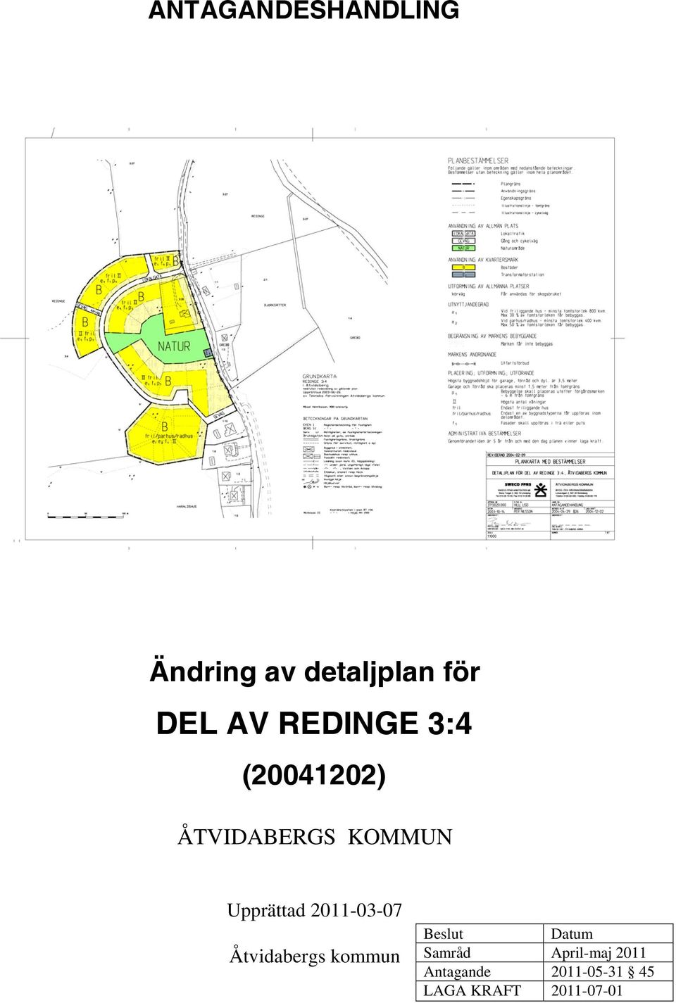 2011-03-07 Åtvidabergs kommun Beslut Datum