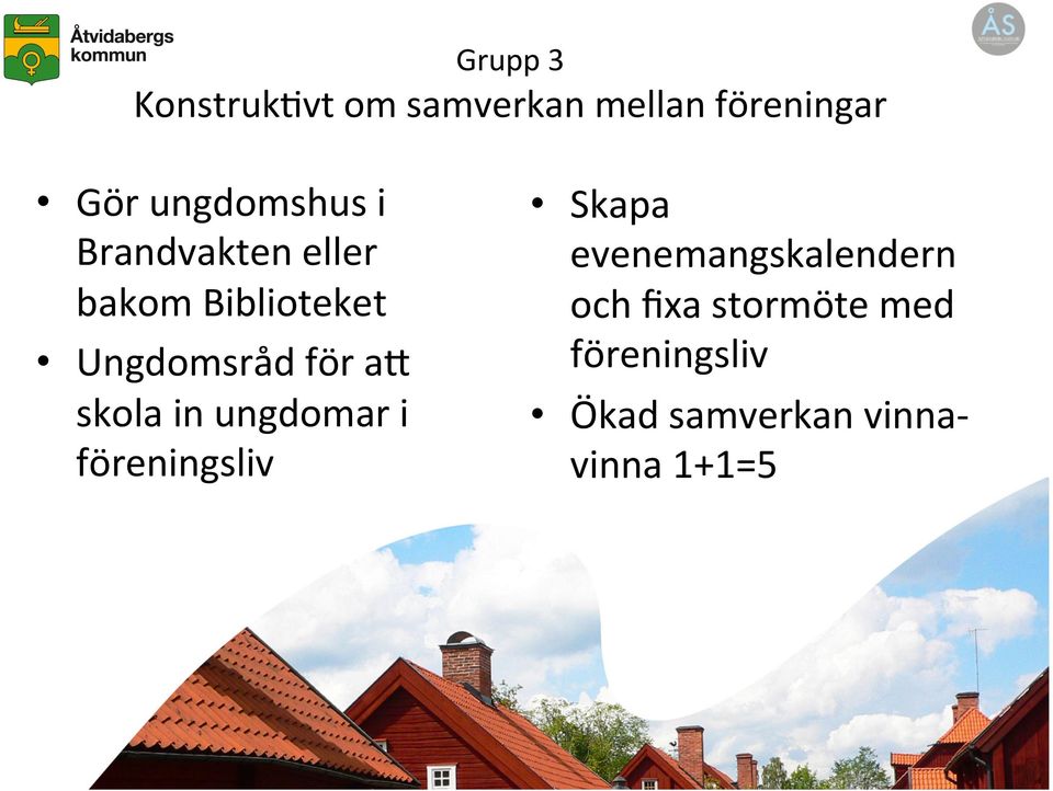 för a= skola in ungdomar i föreningsliv Skapa