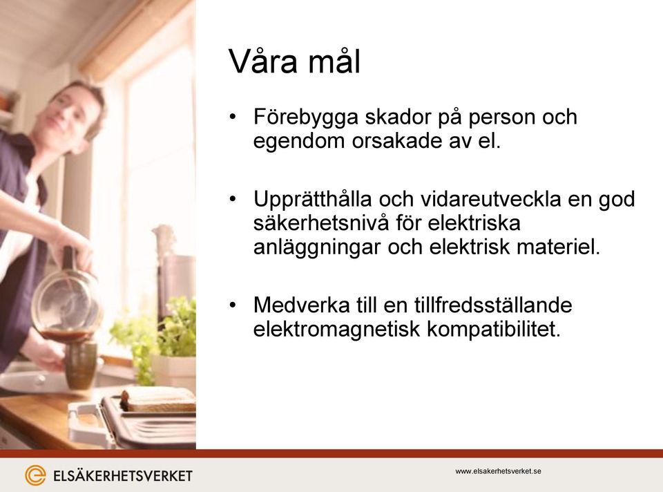 för elektriska anläggningar och elektrisk materiel.