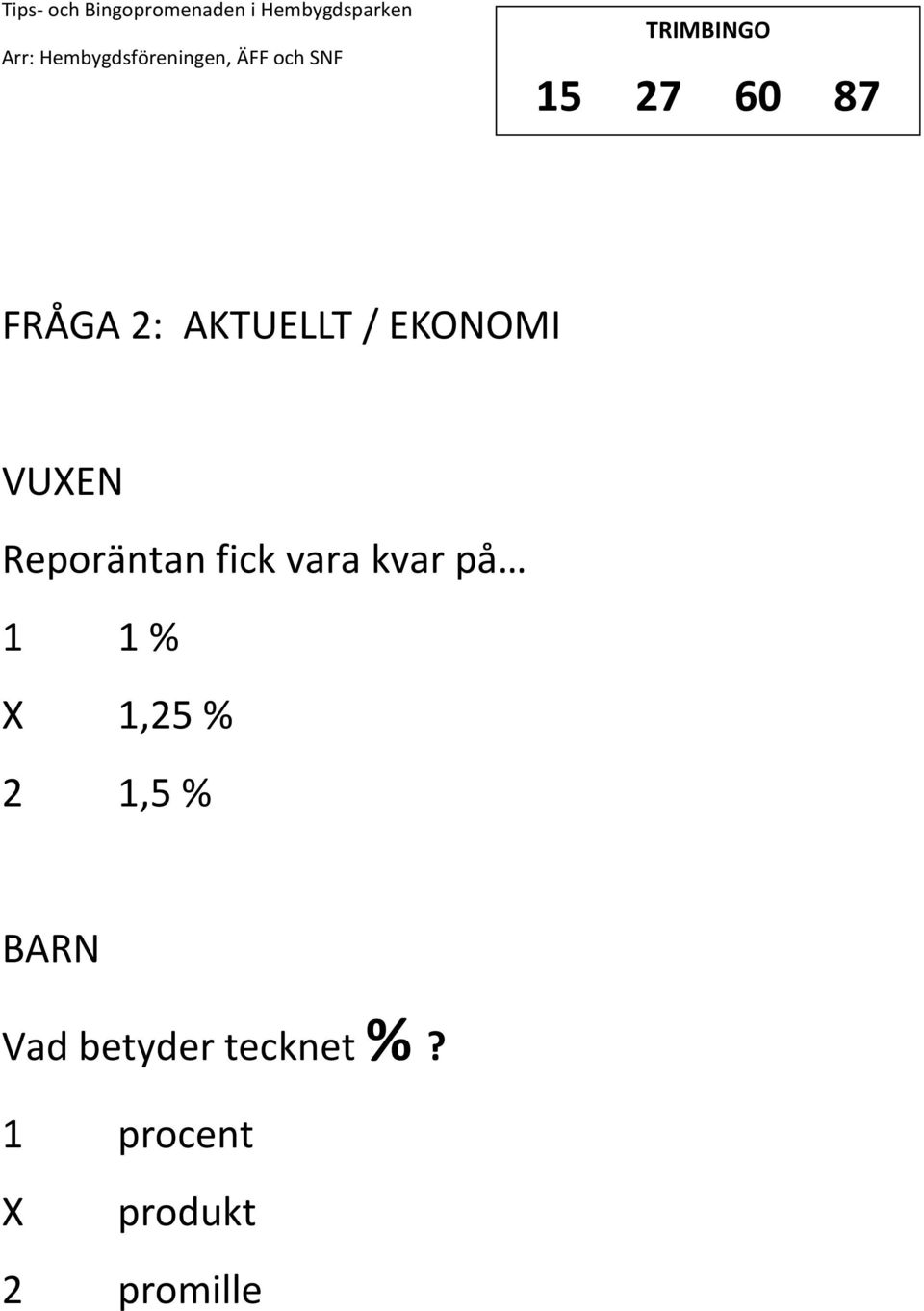 kvar på 1 1 % 1,25 % 2 1,5 % Vad