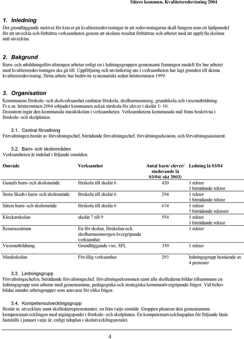 förbättras ch arbetet med att uppfylla sklans mål utvecklas. 2.