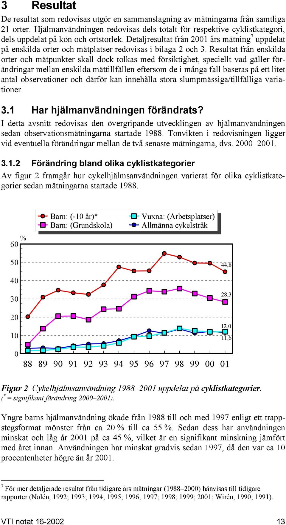 Detaljresultat från 1 års mätning 7 uppdelat på enskilda orter och mätplatser redovisas i bilaga 2 och 3.