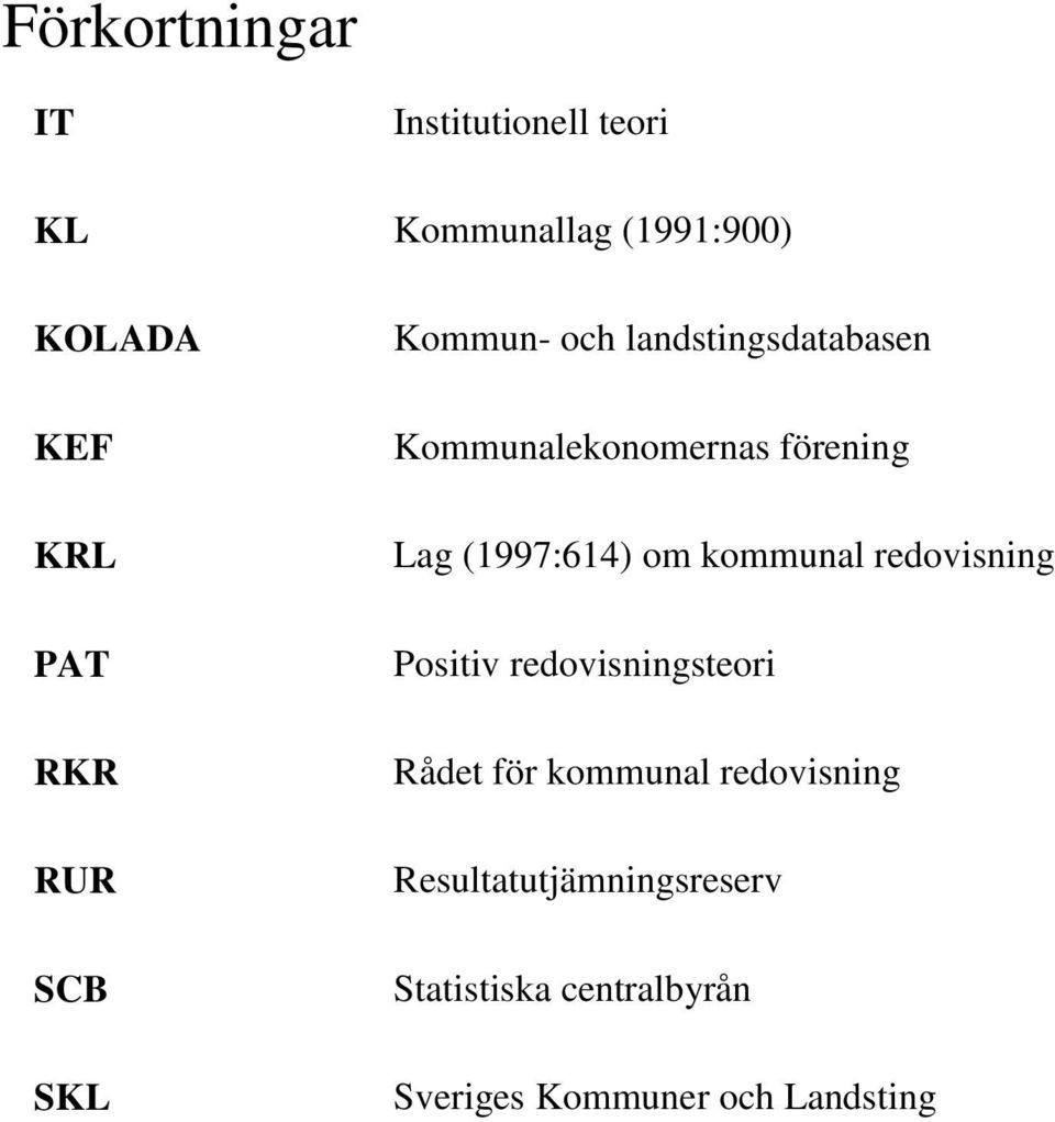 (1997:614) om kommunal redovisning Positiv redovisningsteori Rådet för kommunal