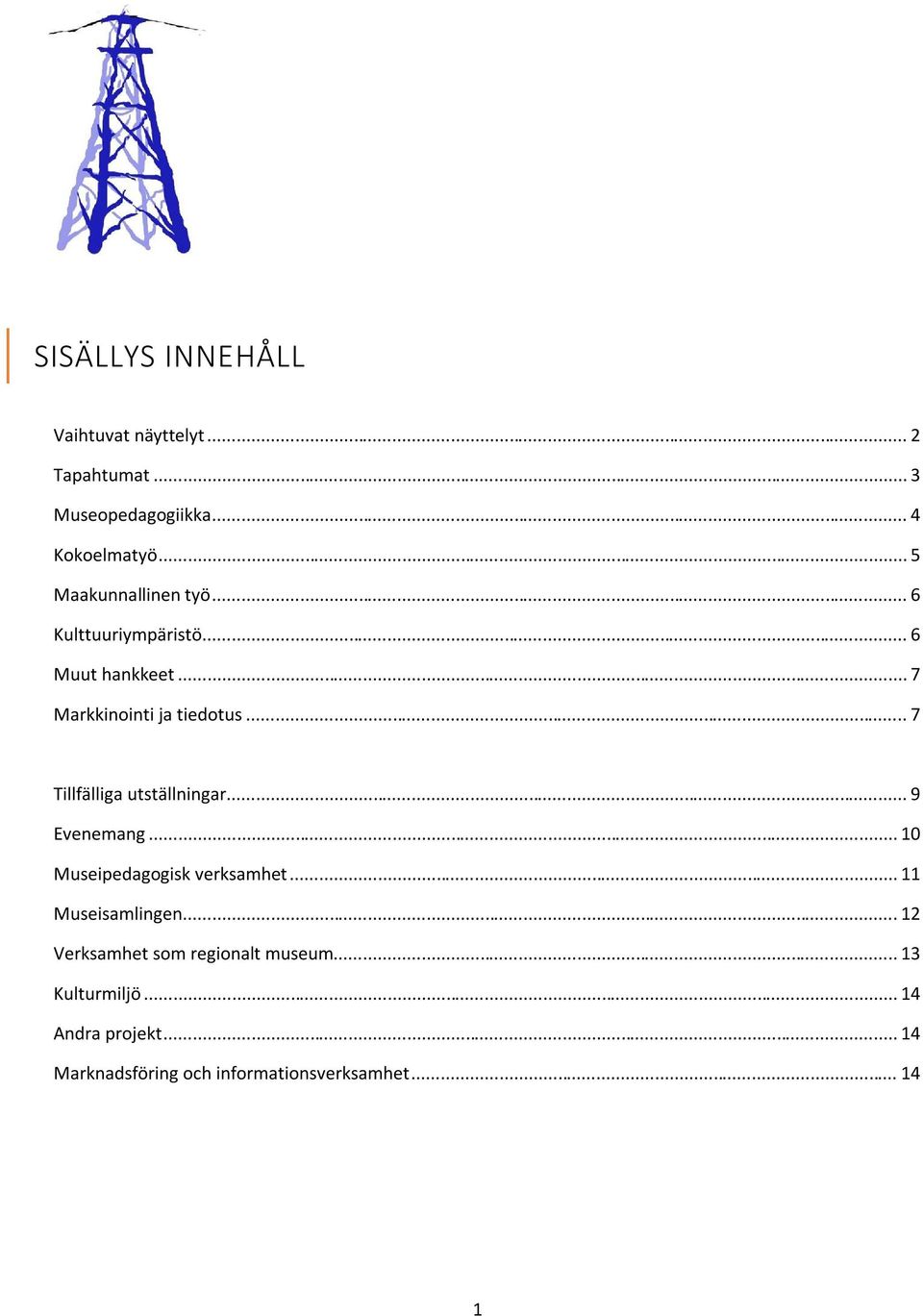 .. 7 Tillfälliga utställningar... 9 Evenemang... 10 Museipedagogisk verksamhet... 11 Museisamlingen.