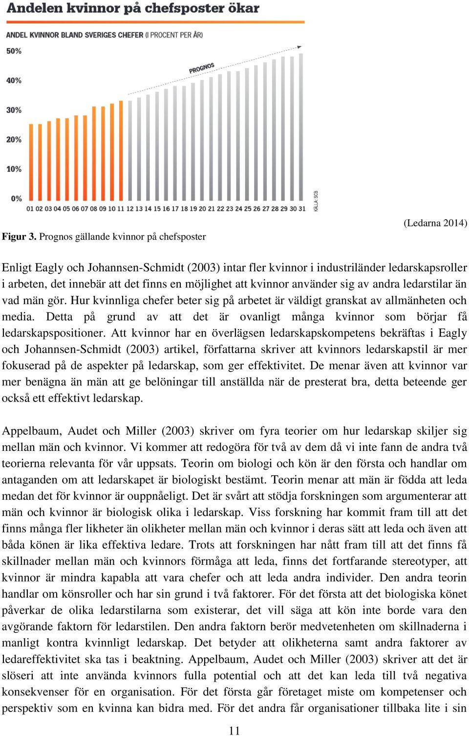 att kvinnor använder sig av andra ledarstilar än vad män gör. Hur kvinnliga chefer beter sig på arbetet är väldigt granskat av allmänheten och media.