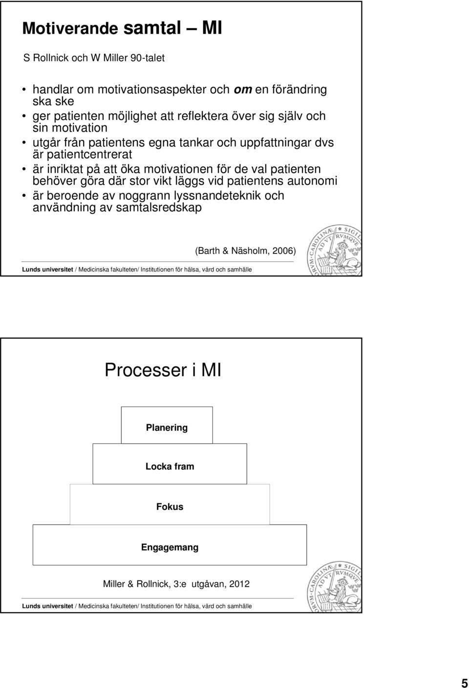 att öka motivationen för de val patienten behöver göra där stor vikt läggs vid patientens autonomi är beroende av noggrann lyssnandeteknik