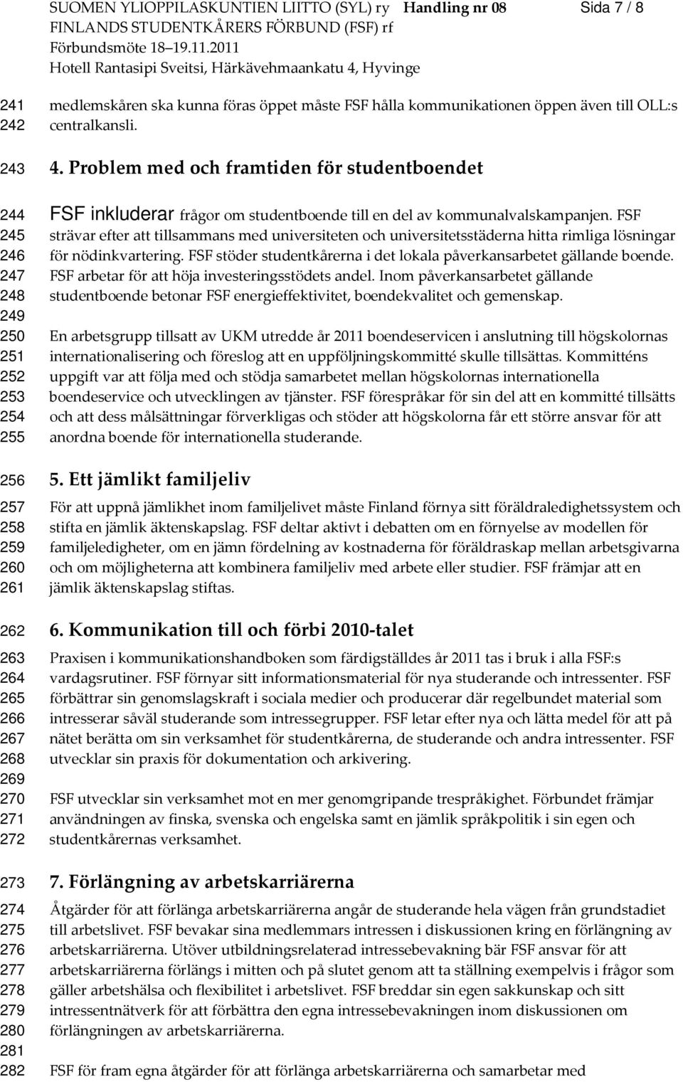 Problem med och framtiden för studentboendet FSF inkluderar frågor om studentboende till en del av kommunalvalskampanjen.