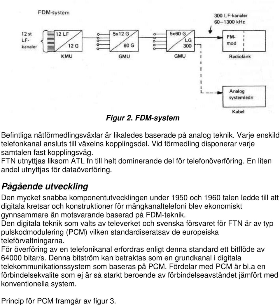 Pågående utveckling Den mycket snabba komponentutvecklingen under 1950 och 1960 talen ledde till att digitala kretsar och konstruktioner för mångkanaltelefoni blev ekonomiskt gynnsammare än