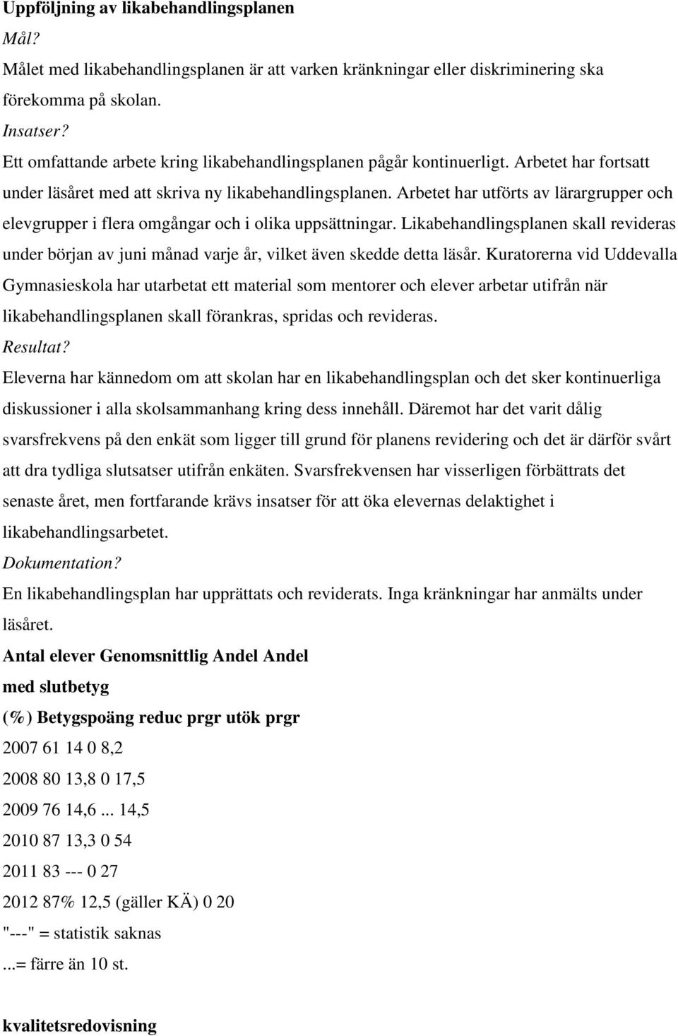 Arbetet har utförts av lärargrupper och elevgrupper i flera omgångar och i olika uppsättningar.