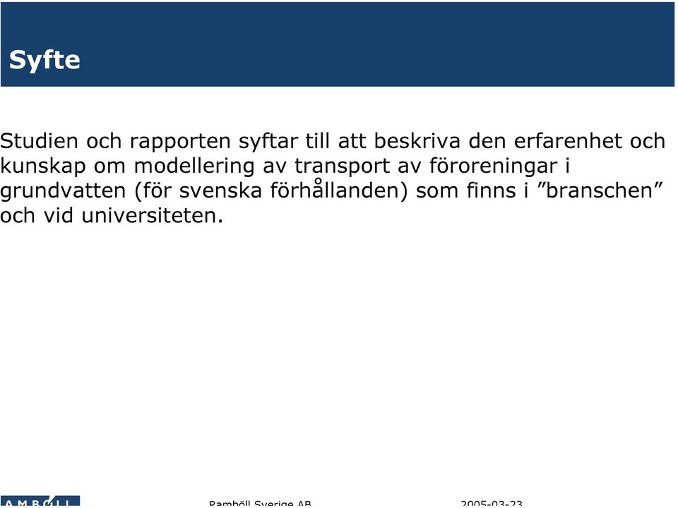 transport av föroreningar i rundvatten (för svenska