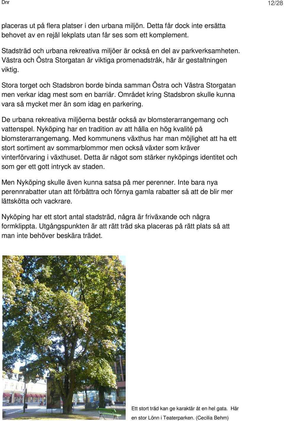 Stora torget och Stadsbron borde binda samman Östra och Västra Storgatan men verkar idag mest som en barriär. Området kring Stadsbron skulle kunna vara så mycket mer än som idag en parkering.