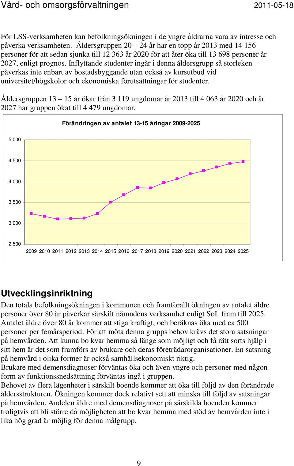 Inflyttande studenter ingår i denna åldersgrupp så storleken påverkas inte enbart av bostadsbyggande utan också av kursutbud vid universitet/högskolor och ekonomiska förutsättningar för studenter.