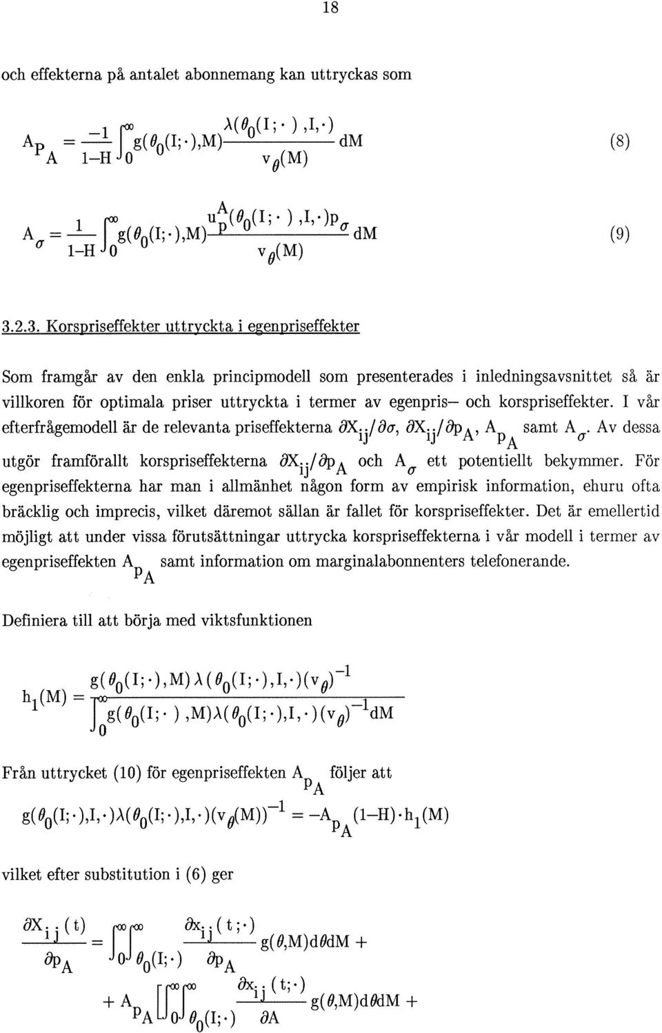 och korspriseffekter.