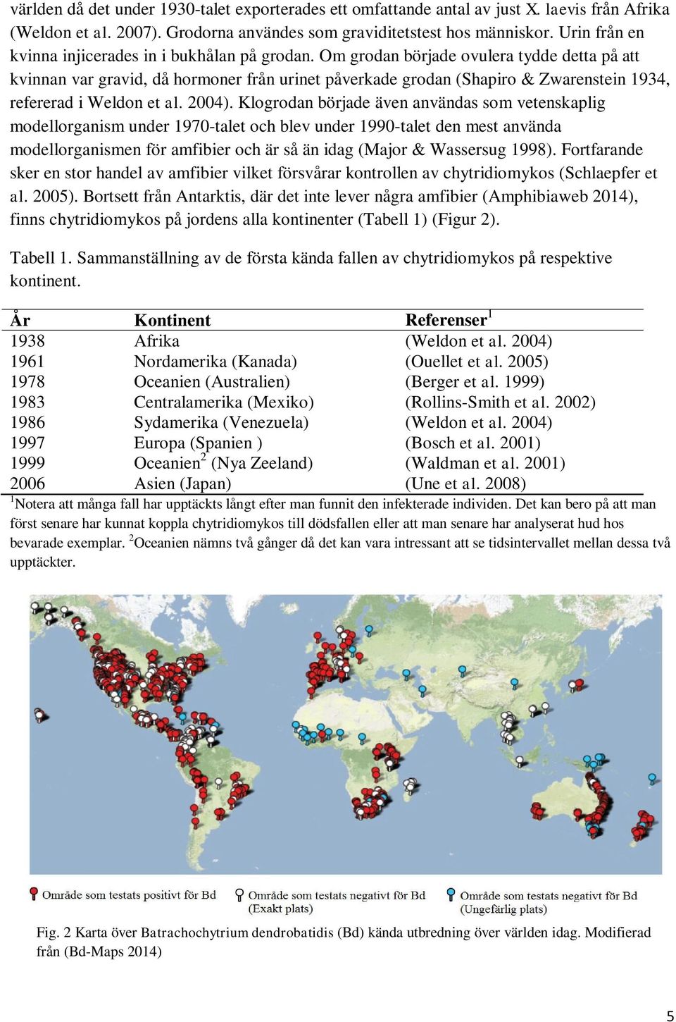 Om grodan började ovulera tydde detta på att kvinnan var gravid, då hormoner från urinet påverkade grodan (Shapiro & Zwarenstein 1934, refererad i Weldon et al. 2004).