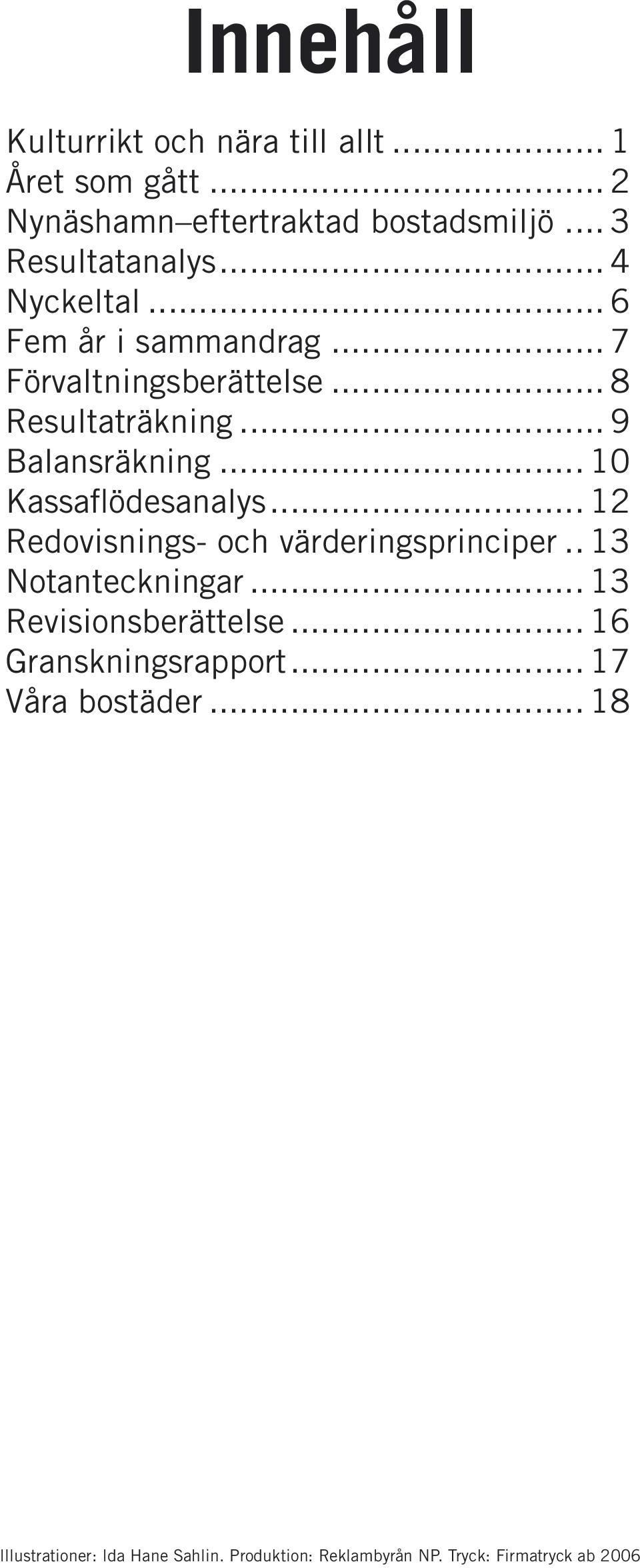 .. 10 Kassaflödesanalys... 12 Redovisnings- och värderingsprinciper.. 13 Notanteckningar... 13 Revisionsberättelse.