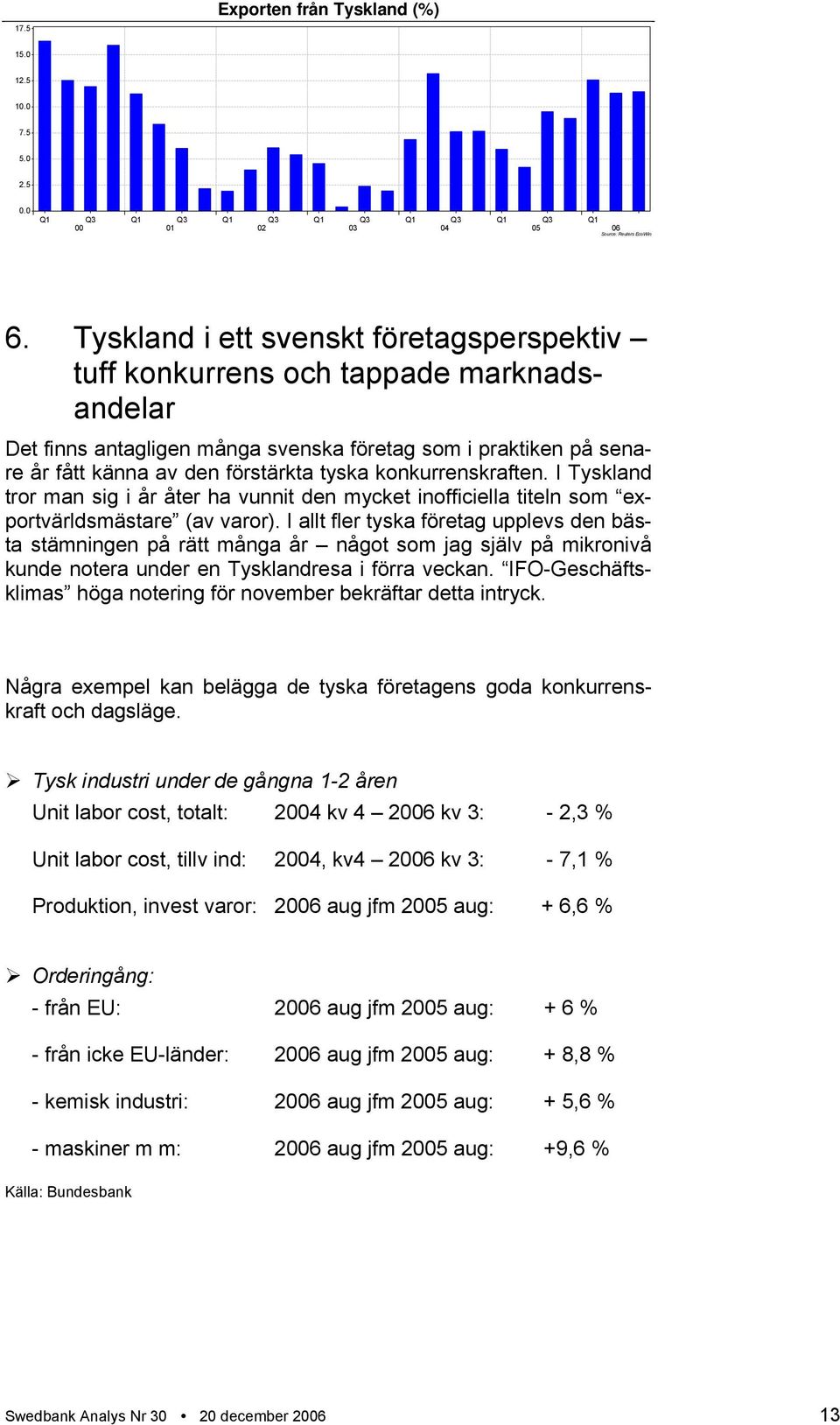 konkurrenskraften. I Tyskland tror man sig i år åter ha vunnit den mycket inofficiella titeln som exportvärldsmästare (av varor).