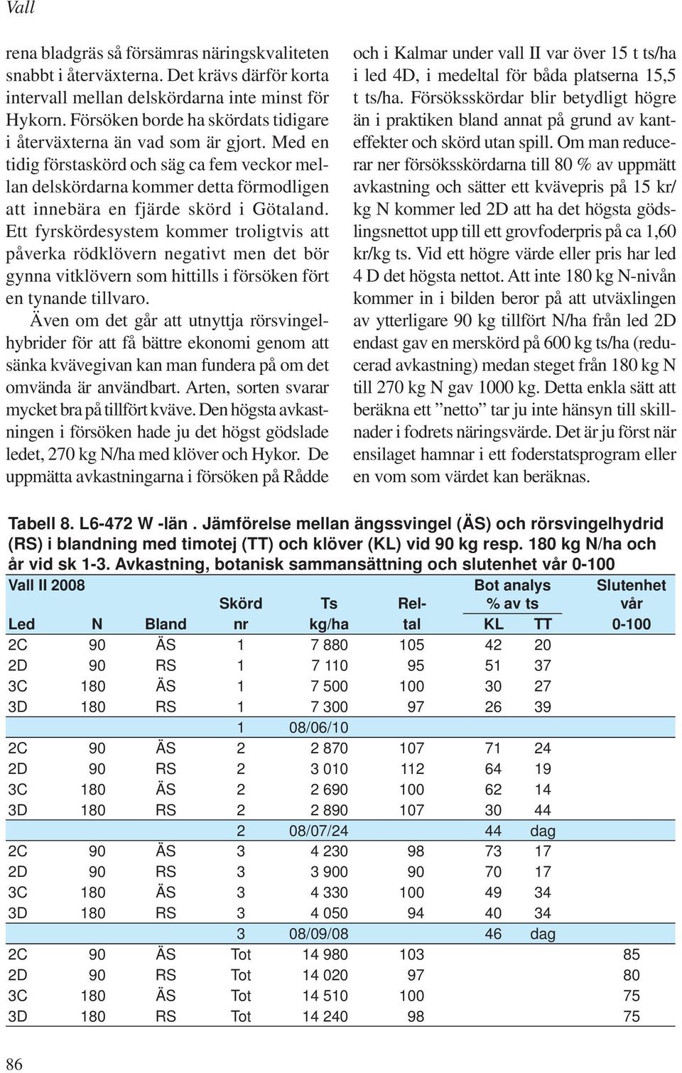 Med en tidig förstaskörd och säg ca fem veckor mellan delskördarna kommer detta förmodligen att innebära en fjärde skörd i Götaland.