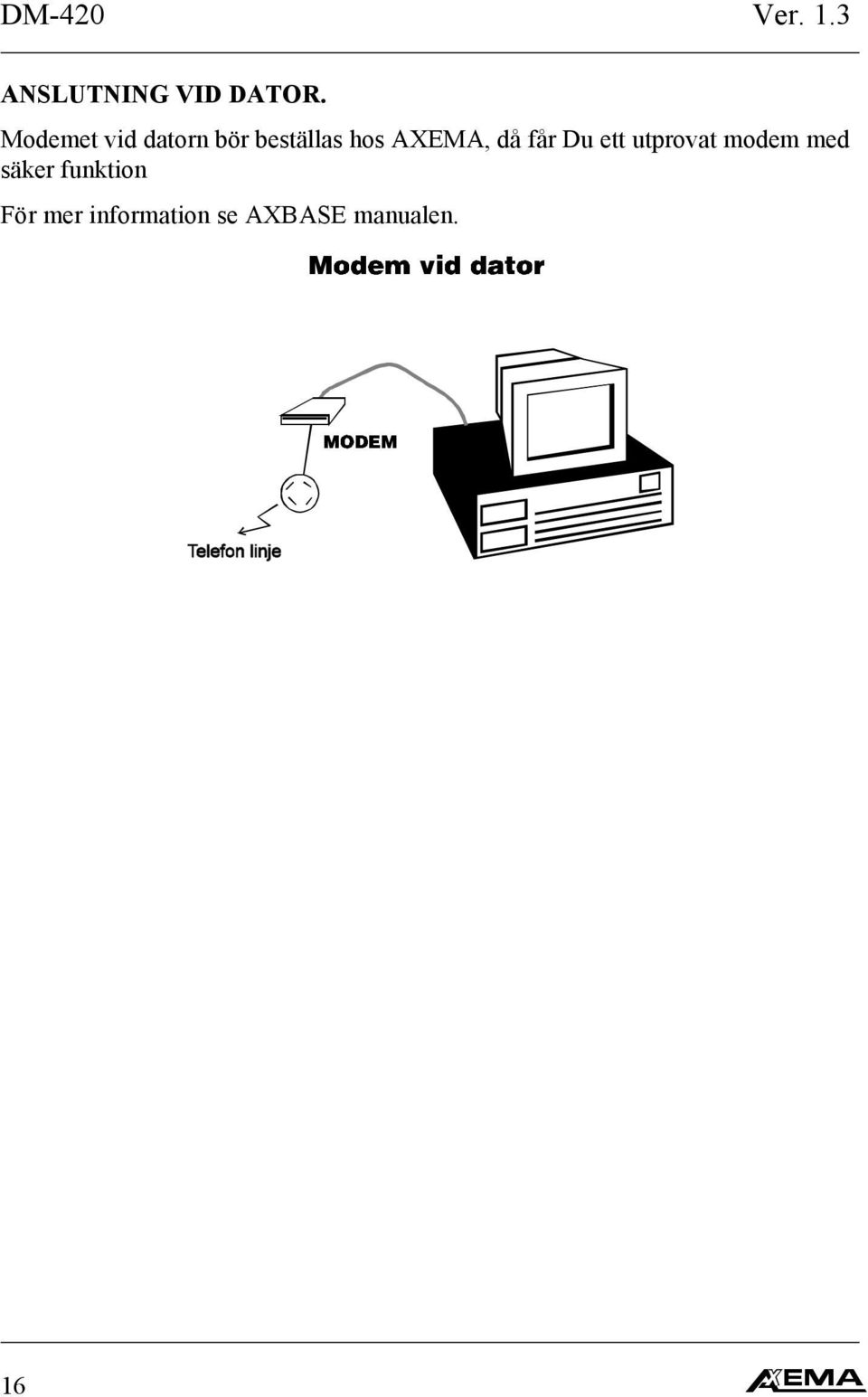 AXEMA, då får Du ett utprovat modem med