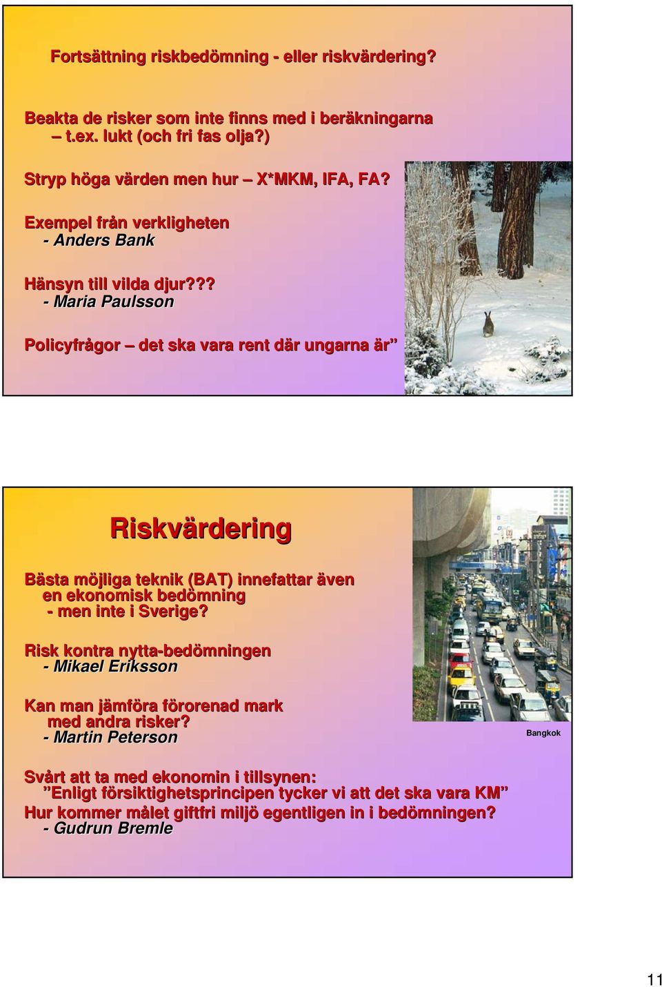 ?? - Maria Paulsson Policyfrågor det ska vara rent där ungarna är Riskvärdering Bästa möjliga teknik (BAT) innefattar även en ekonomisk bedömning - men inte i Sverige?