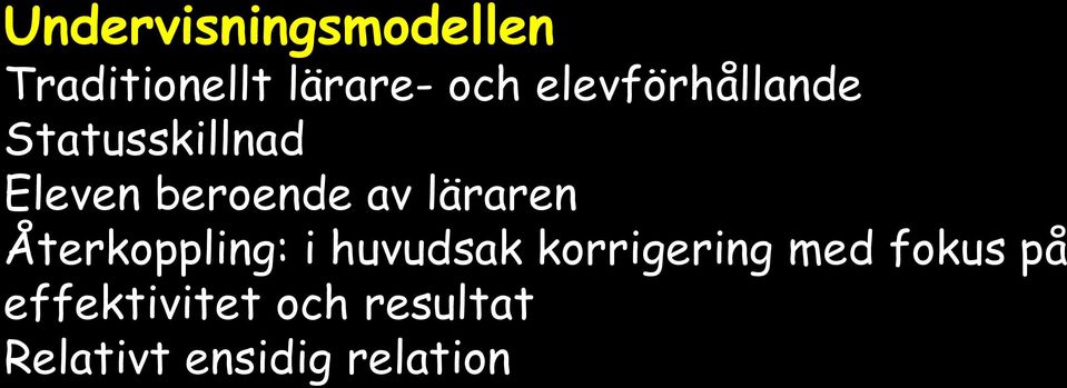 läraren Återkoppling: i huvudsak korrigering med