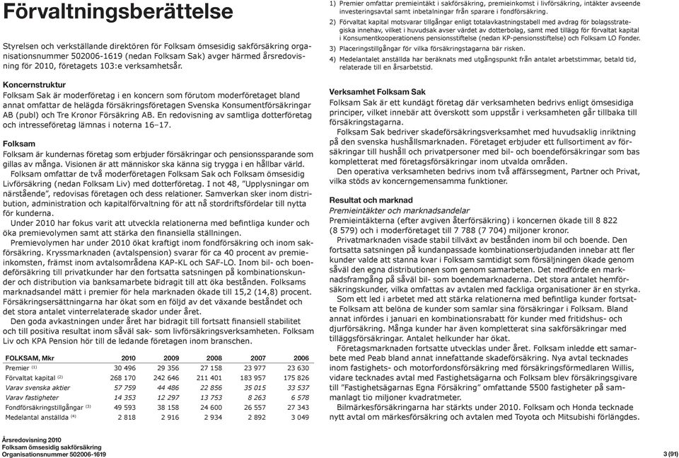 Försäkring AB. En redovisning av samtliga dotterföretag och intresseföretag lämnas i noterna 16 17.