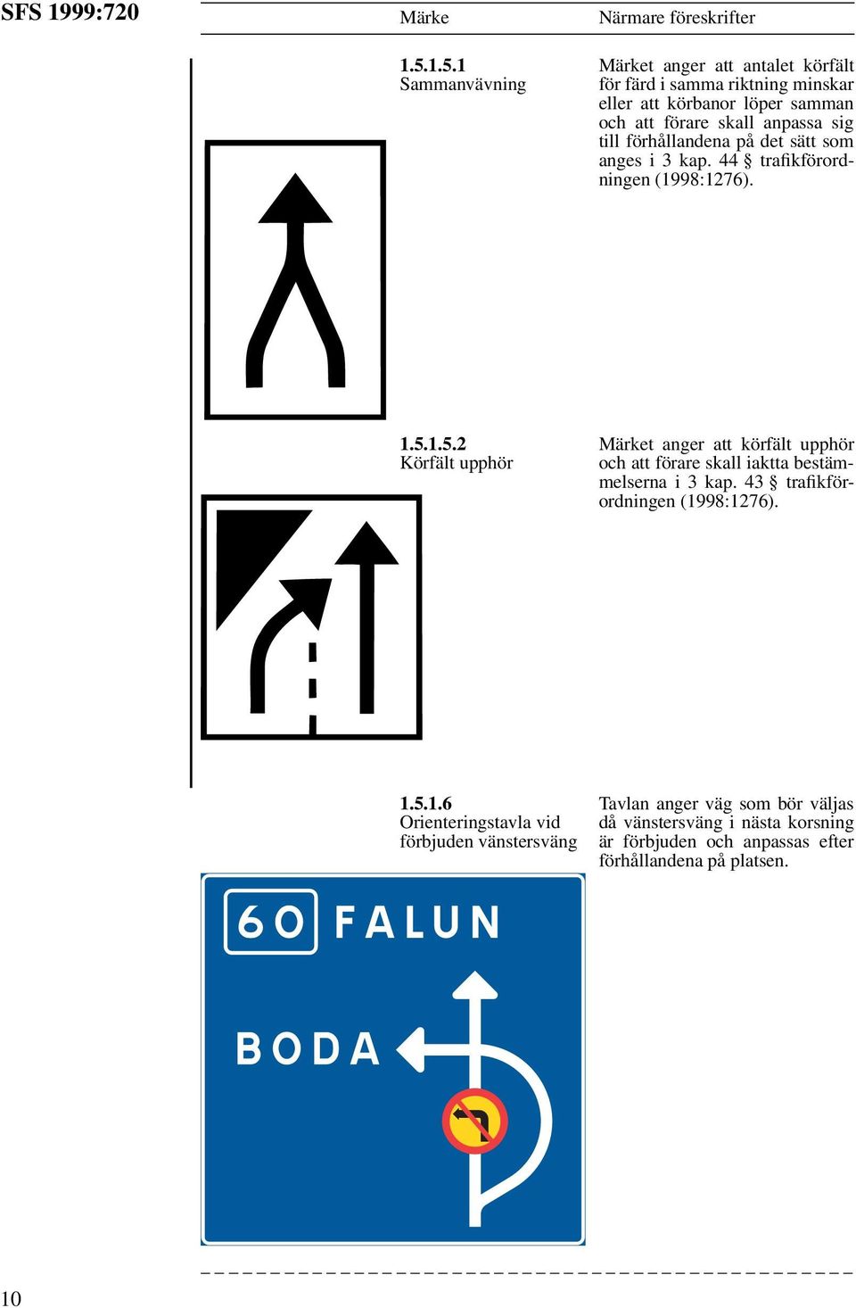 anpassa sig till förhållandena på det sätt som anges i 3 kap. 44 trafikförordningen (1998:1276). 1.5.