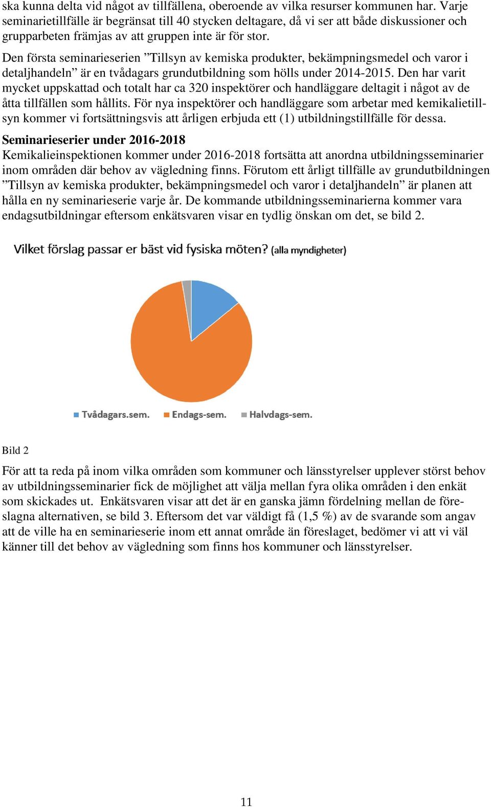 Den första seminarieserien Tillsyn av kemiska produkter, bekämpningsmedel och varor i detaljhandeln är en tvådagars grundutbildning som hölls under 2014-2015.