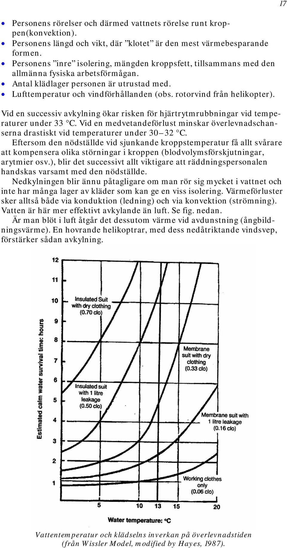 rotorvind från helikopter). Vid en successiv avkylning ökar risken för hjärtrytmrubbningar vid temperaturer under 33 C.