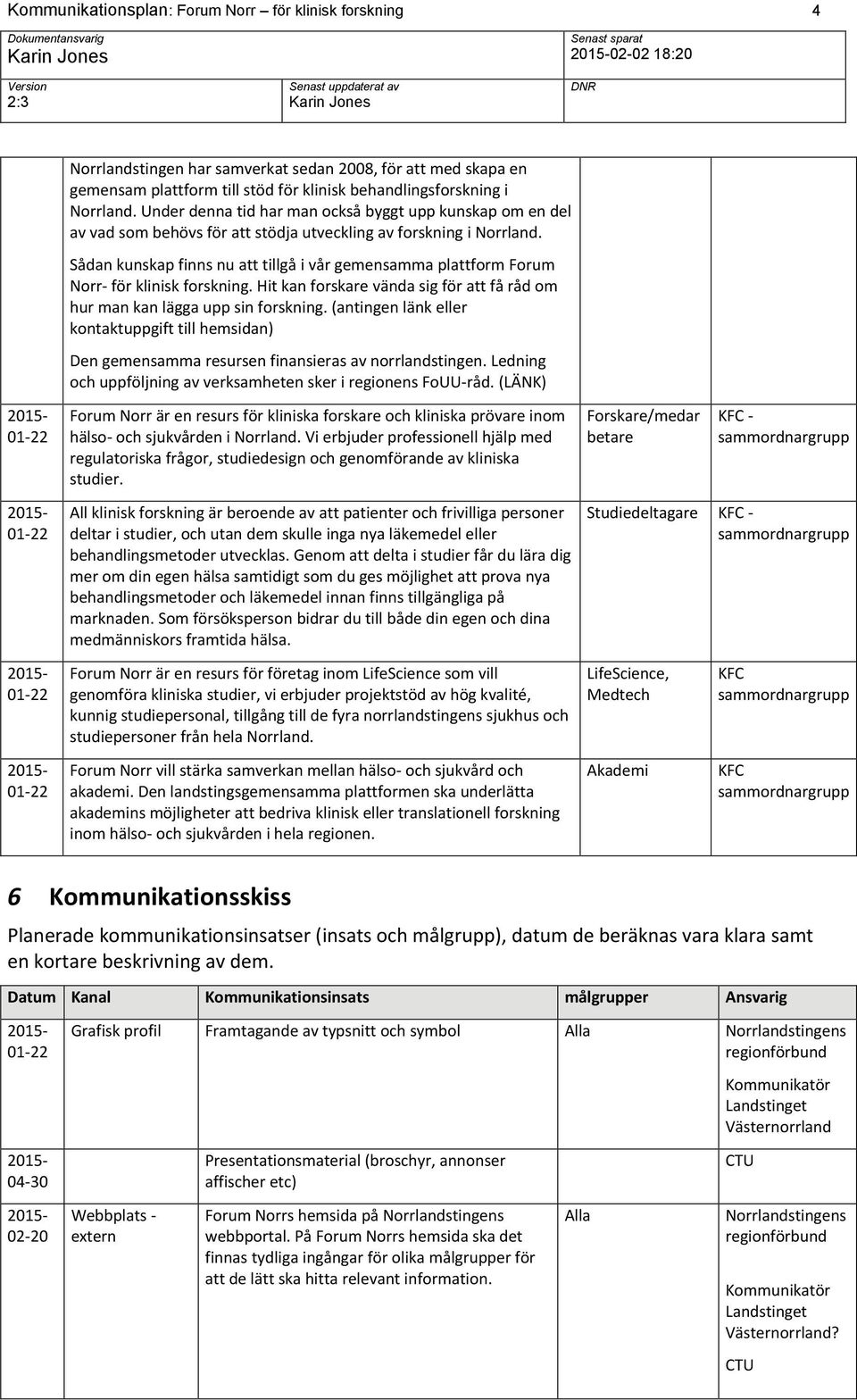 Sådan kunskap finns nu att tillgå i vår gemensamma plattform Forum Norr- för klinisk forskning. Hit kan forskare vända sig för att få råd om hur man kan lägga upp sin forskning.