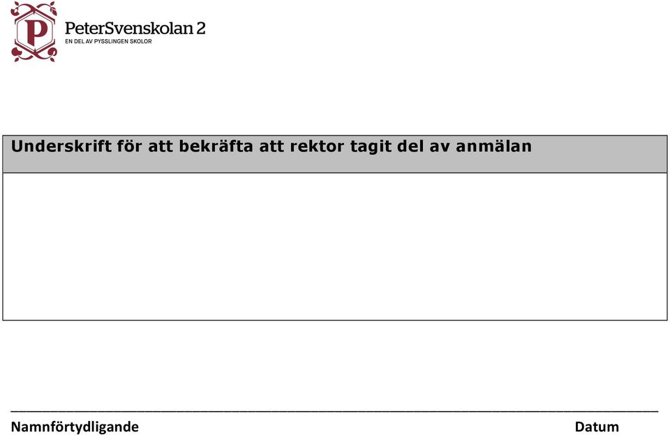 tagit del av anmälan