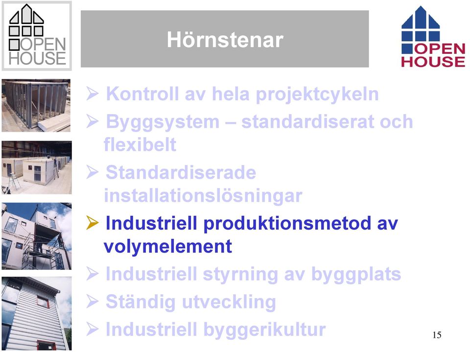 installationslösningar Industriell produktionsmetod av