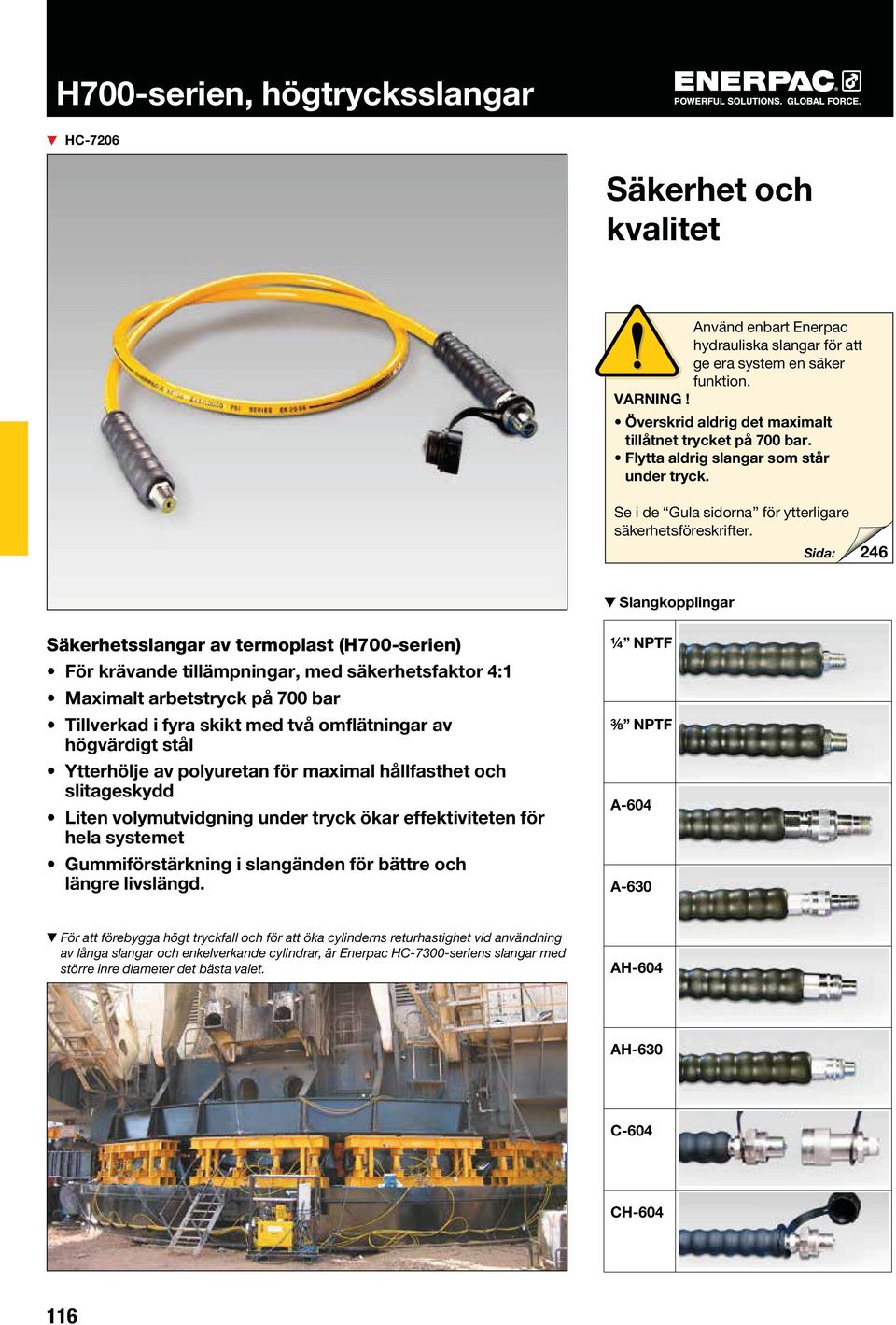 Säkerhetsslangar av termoplast (H700-serien) högvärdigt stål slitageskydd hela systemet längre livslängd.